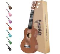 Trendy - Ukulele soprano per principianti, 21 pollici, ukulele hawaiano per bambini e adulti, con borsa da gig (marrone)