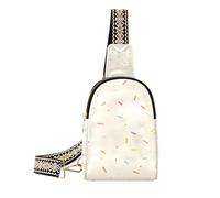 Trendy Un Simplepastel Illustrazione Di Piccoli Spruzzi Sparso In Pelle Sling Bag Carino Borsa Da Viaggio Per Gli Uomini Per Il Pacchetto Di Giorno, Una semplice illustrazione pastello di piccoli