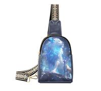 Trendy White Exotic Male Lion piccolo crossbody borse leggero nero crossbody marsupio per il giorno pack, Leone maschio esotico bianco, 1 taglia, Leone maschio esotico bianco, 1 size
