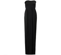 TrendyFashion Abito lungo estivo da donna con stampa a fascia senza spalline senza spalline da donna, Nero , 48-50