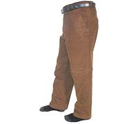 TrendyFashion Pantaloni da uomo in velluto a coste elasticizzato per adulti, cintura da ufficio, 3 tasche, Cammello, 34W x 31L