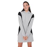 Trendyol Abito da Donna in Maglia con Scollo Rotondo Vestito, Grigio, M