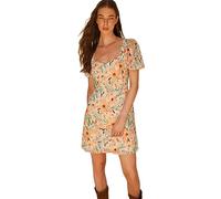 Trendyol Abito da Donna Mini A-Line Regolare, Ecru, 74