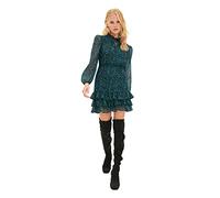 TRENDYOL Abito da Donna Verde con Motivo volumizzante, per Affari, Casual, Verde, 42