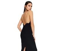 Trendyol Abito da Sera in Maglia Aderente Vestito, Nero, 40 Donna