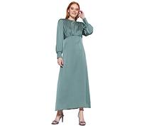 Trendyol Abito da Sera-Khaki Vestito, Cachi, 42 Donna