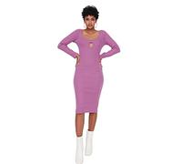 Trendyol Abito in Maglia Aderente da Donna Vestito, Viola, XS