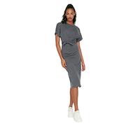 Trendyol Abito Midi A Linea Regolare Vestito, Antracite, M Donna