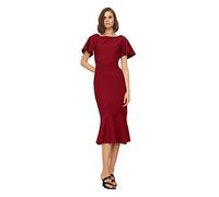 Trendyol Abito Midi con Fascia Dress, Bordeaux, 50 Donna