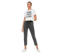 Trendyol Anthracite High Waist Jogger Mom Jeans, 38 da Donna