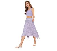Trendyol Asymmetrischer gestrickter Rock Gonna, Lila, Small da Donna