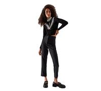 Trendyol Black Button Detailed Cigarette Pants Boxer Bambino, 38 da Donna