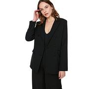 Trendyol Black Button Detailed Jacket Trendyol Giacca Nera con Bottoni, Nero, Donna