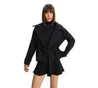 Trendyol Black Oversize Arched Woolen Case Coat Cappotto, 42 da Donna