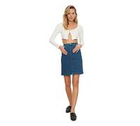 Trendyol Blue Basic - Mini Maglietta in Denim da Donna, Taglia 36