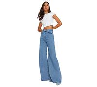 TRENDYOL Blue Extra High Waist Wide Leg Jeans Twoss23je00286, Blu, 46 Donna