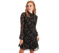 TRENDYOL Blumenmuster Kleid Business Casual Dress, Nero, 44 Donna