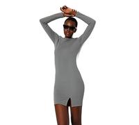 Trendyol Bodycon Slim Fit Knit Dress Vestito, Grey, M Donna