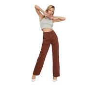 Trendyol Brown Mobile Detailed 90's Wide Leg Jeans, 40 da Donna