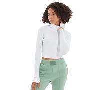 Trendyol Camicetta in Maglia Dolcevita Standard Aderente Donna Camicia, Bianco