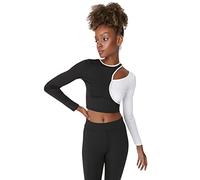 Trendyol Camicetta in Maglia Girocollo Standard da Donna Camicia, Nero, XS