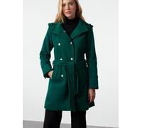 Trendyol Cappotto di mezza stagione verde scuro Donna Trendyol M