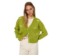 Trendyol Cardigan da Donna con Ricamo a Maniche Lunghe Maglione, Verde