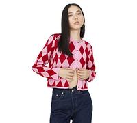 Trendyol Cardigan in Maglia da Donna, Taglio Dritto, Girocollo, Basic Blazer, Rosa