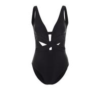 Trendyol Costume da Bagno in Maglia Dettagliato con Taglio Semplice, Nero, 0 Donna