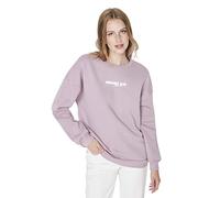 Trendyol Crew Neck with Slogan Regular Sweatshirt Maglia di Tuta, Lila, S da Donna