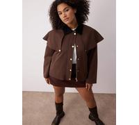 Trendyol Curve Giacca di mezza stagione marrone Donna Trendyol Curve M-L