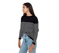 Trendyol Damen Gestreift Lange Ärmel Regulär Sweater, Maglione da Donna, Navy,