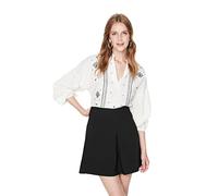 Trendyol Damen Mini Linie Webstoff Rock Gonna, Black, 34 da Donna