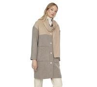 Trendyol Damen Modest Regular Parkas Colorblock Webstoff Mantel Cappotto, Beige, 42 da Donna