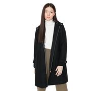 Trendyol Damen Oversize Basic Plain Webstoff Mantel Cappotto, Black, 34 da Donna