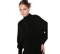 Trendyol Dolcevita Plain Regular Maglione Maglia di Tuta, Nero, M Donna