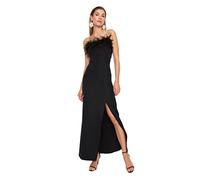 Trendyol Donna Abito da Sera Aderente, Nero, 70