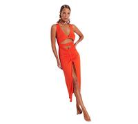 Trendyol Donna Abito in Maglia Aderente, Rosso, XS
