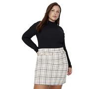 Trendyol Donna Mini Bodycone A-Line Tessuto Plus Size Gonna, Multicolore, 48