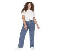 Trendyol Donna Vita Alta Relaxed Plus Size Jeans, Blu Navy, 74