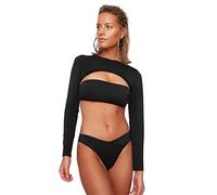 Trendyol Donna Vita Normale Trotter Classico Bikini Bottom Costumi da Bagno, Nero, 0