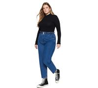 Trendyol Jeans da Donna a Vita Alta con Gamba Dritta Taglie Forti Pantaloni, Blu, 74