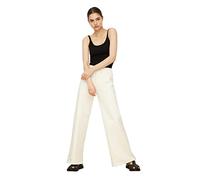 Trendyol EKRU Wide Leg Sports fine Tracksuit Pantaloni della Tuta, Ecru, XS da Donna