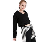 Trendyol Felpa Regular con Scollo a V Maglia di Tuta, Nero, XL Donna