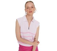 TRENDYOL Felpa a Righe con Cerniera, Polvere, S Donna