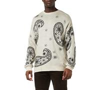 Trendyol Felpa da Uomo Girocollo Tinta Unita Oversize, Beige, S