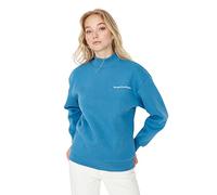 TRENDYOL Felpa Regolare con Collo Alto Maglia di Tuta, Saxe Blue, S Donna