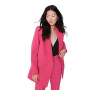 Trendyol Giacca da Donna con Colletto a Risvolto Tinta Unita Regolare, Fucsia, 38, Fucsia, 70