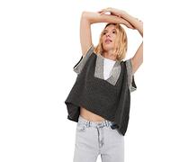 Trendyol Gilet Maglione da Donna Standard con Scollo a V, Anthracite, M