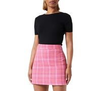 Trendyol Gonna Dritta da Donna Quadretti, Fucsia, 46